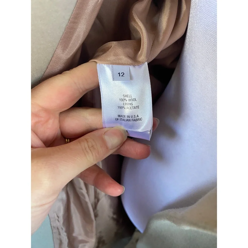 Fleurette Wool Double Breasted Fur Collar Ivory Coat 12 Luxury Designer‎ Winter